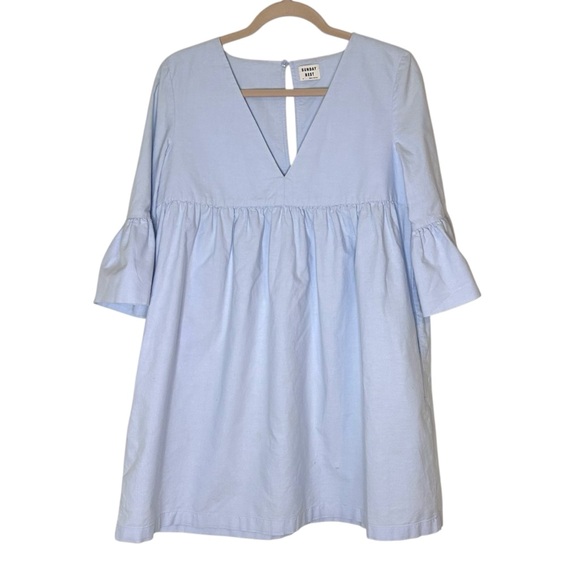 Aritzia Sunday Best Sky Blue Bell Sleeve Mini Dress- Size Medium - Picture 5 of 14